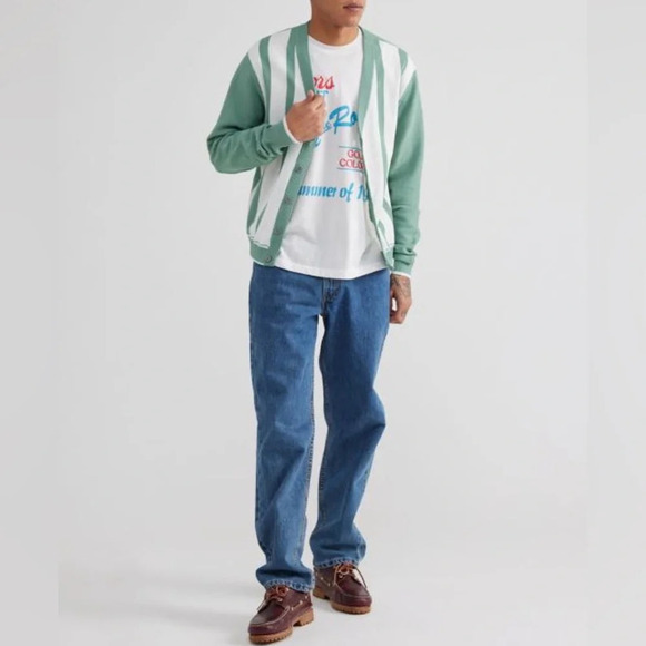Urban Outfitters Men’s/Unisex‎ Classic Striped Cardigan - Size S - Green - NWOT - Picture 13 of 15